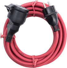  Skjøteledning gummi 10 meter rød